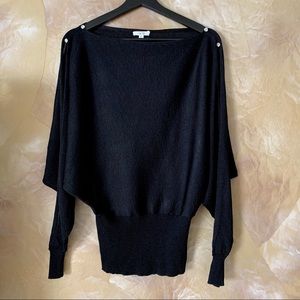 Beautiful Cache sparkle top with slit sleeves